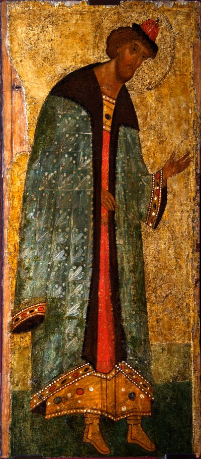San Príncipe Boris, siglo XV de Russian icon.