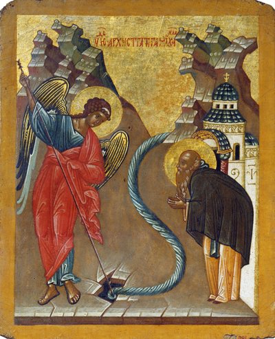 El milagro del Arcángel Miguel en Chonae de Russian icon.
