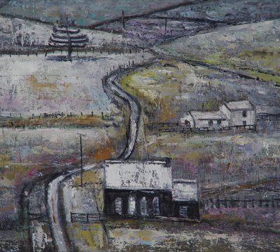 Escena de invierno con capilla (detalle) de Ruth Addinall