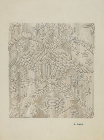 Colcha de apliqué (detalle) de Ruth Buker