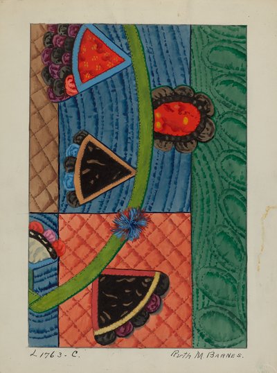 Colcha de apliqué, c. 1936 de Ruth M Barnes