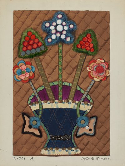 Colcha de apliqué de Ruth M Barnes