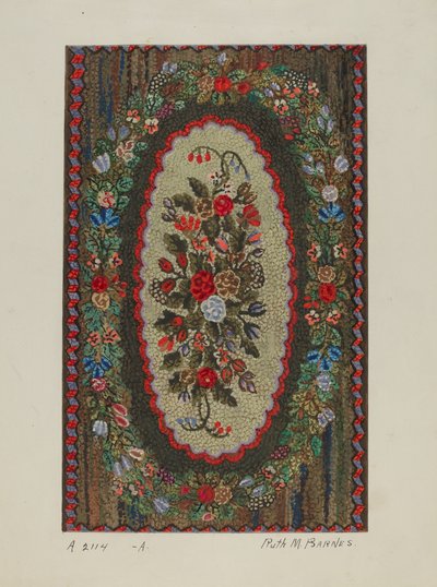 Alfombra enganchada de Ruth M. Barnes