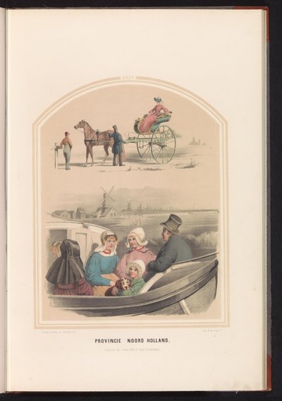 Traje tradicional de Holanda Septentrional, 1857 Provincia de Holanda del Norte. / XXIV (título sobre objeto) de Ruurt de Vries