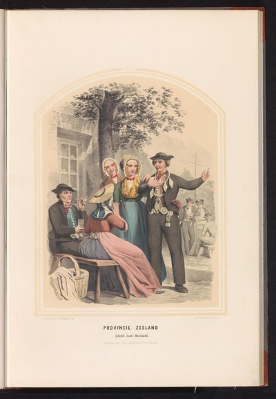 Traje tradicional de South Beveland en Zelanda, 1857 Provincia de Zelanda. Isla de Zuid-Beveland / XIX (título sobre objeto) de Ruurt de Vries