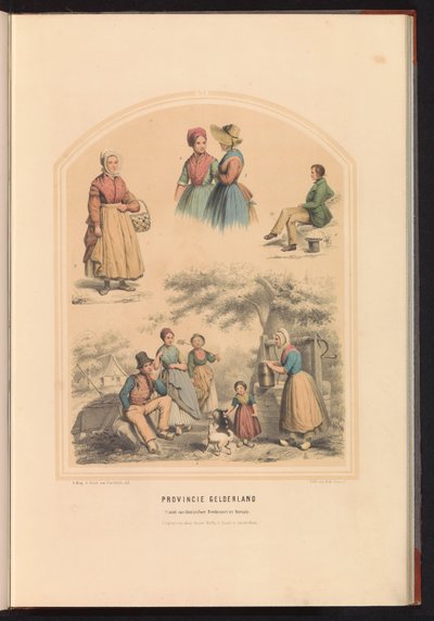 Traje tradicional de la provincia de Gelderland, 1857 Provincia de Gelderland / 