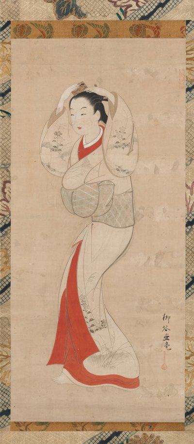 Mujer de pie, 1740s de Ryukado