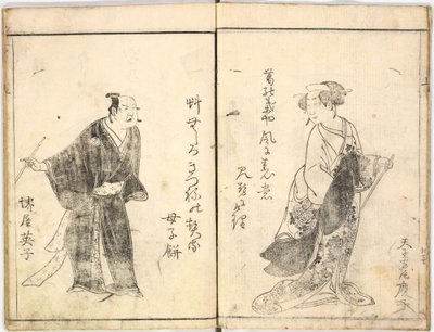 Actores de Kabuki en el escenario, 1784 de Ryukosai