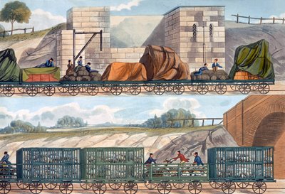 Trenes en el ferrocarril de Liverpool y Manchester de SG Hughes