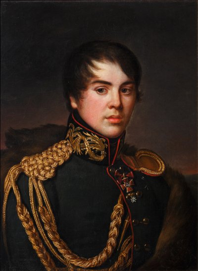 Retrato del Conde Vladimir Stepanovich Apraksin 1796-1833, ca 1812 de S.S. Svintsov