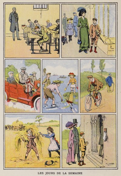 Los días de la semana (chromolitho) de S.T. (after) Dadd