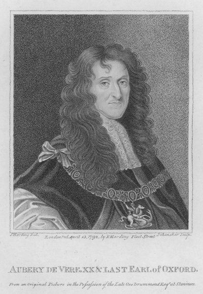 Aubery de Vere, XX y último Conde de Oxford de S. (after) Harding