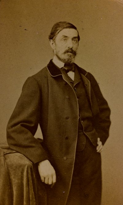 Retrato de Auguste Paul Charles Anastasi, pintor francés; carte de visite (foto en b/n) de S. Berthaud
