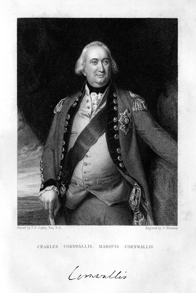 Charles Cornwallis 1738-1805, 1er Marqués Cornwallis, 1839 de S. Freeman