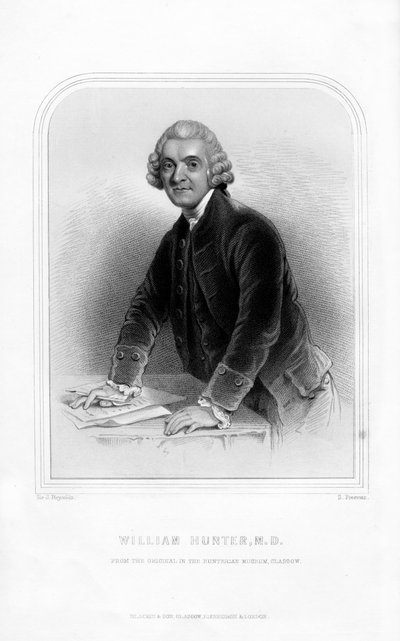 Dr. William Hunter, anatomista y obstetra escocés, 1870 de S. Freeman