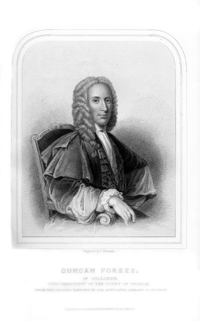 Duncan Forbes, político y juez escocés de S. Freeman