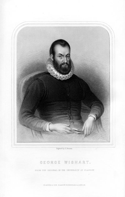 George Wishart, reformador religioso escocés y mártir protestante, 1870 de S. Freeman