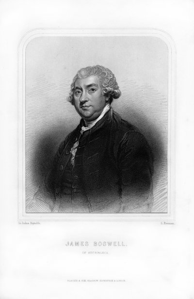James Boswell, 9º Laird de Auchinleck, abogado, diarista y autor escocés, 1870 de S. Freeman