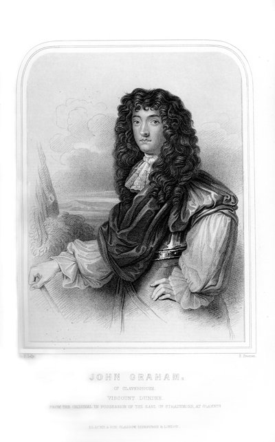 John Graham de Claverhouse, 1er Vizconde Dundee, comandante jacobita escocés, 1870 de S. Freeman