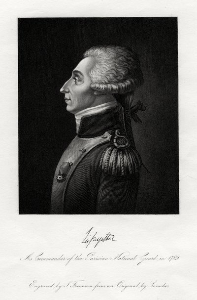 Marqués de Lafayette, líder militar y estadista francés, 1845 de S. Freeman