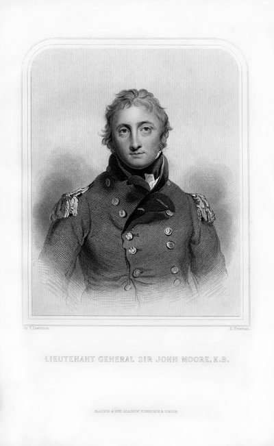 Sir John Moore, soldado y general británico, 1870 de S. Freeman