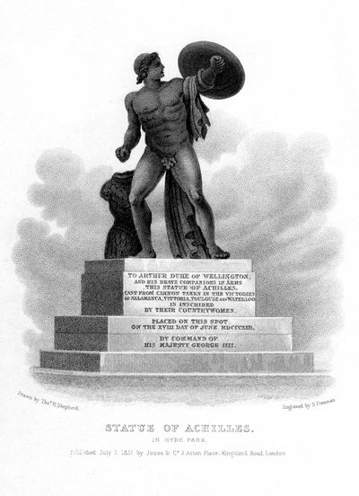 Estatua de Aquiles, Hyde Park, Londres, 1827 de S. Freeman