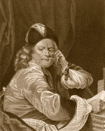 Thomas Killigrew, grabado por J.J Van den Bergh de S. Harding