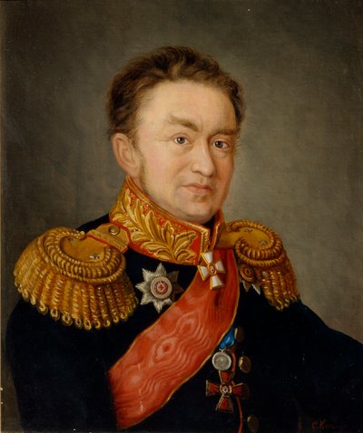 Retrato de Pavel Nikolayevich Choglokov 1772-1832, 1820s de S. Komenko