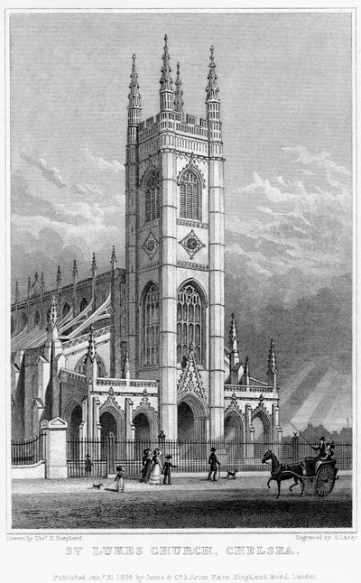Iglesia de San Lucas, Chelsea, Londres, 1828 de S. Lacey