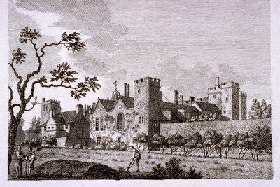 Jardín en el Palacio de Lambeth, Londres, 1786 de S Sparrow