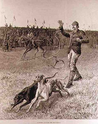 Coursing: Slipping the Greyhounds, de "The Illustrated London News". de S. T. Dadd