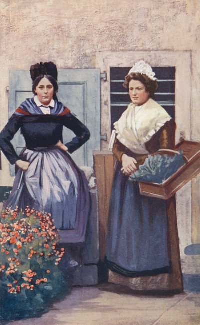 Campesinas de las Causses (litografía en color) de Sabine Baring Gould