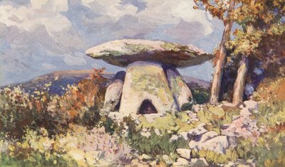 Dolmen de Grandmont (litografía en color) de Sabine Baring Gould