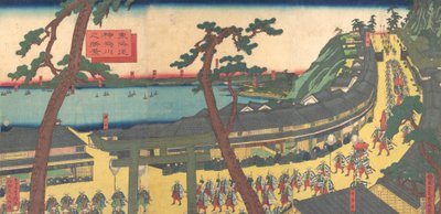 Vista de Kanagawa en el camino Tokaido de Sadahide Utagawa