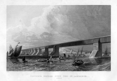 Puente Victoria sobre el San Lorenzo, Canadá, 1886 de Saddler