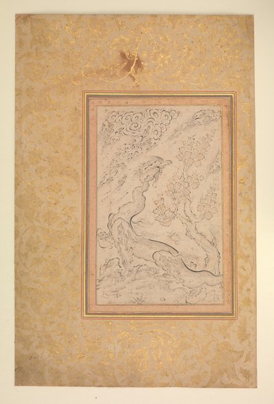 Dragón y nubes, ca. 1600 de Sadiqi Beg.