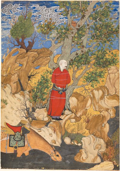 Aulad atado a un plátano, del Shahnama de Firdausi, 1575-1600 de Sadiqi Bek