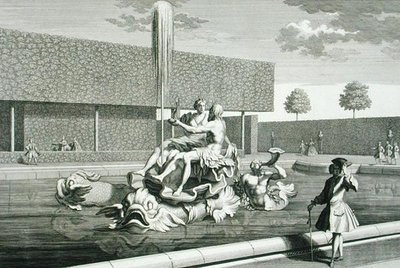 La fuente de Neptuno y Tetis en el Palacio Belvedere, Viena, grabado por Jakob Gottlieb Thelott (c.1711-75), publicado c.1730-40 (grabado) de Salomon (after) Kleiner