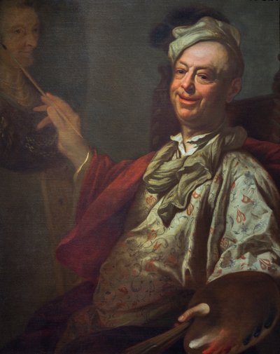 Autorretrato del artista en su caballete, c.1690 de Salomon Adler