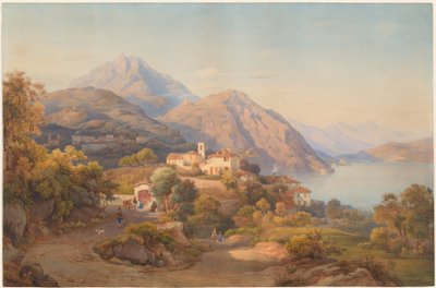 Una tarde de verano en el Lago Maggiore de Salomon Corrodi
