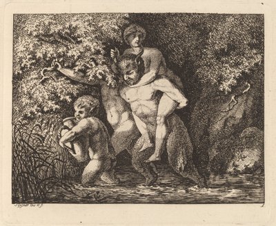 Sátiro Llevando una Ninfa en Su Espalda, 1769-71 de Salomon Gessner