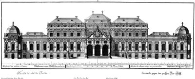 Alzado de la fachada del patio de Salomon Kleiner