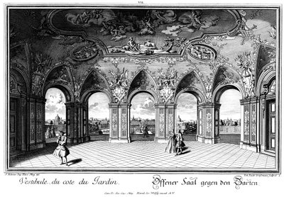 Vista del jardín desde la Sala Terrena de Salomon Kleiner