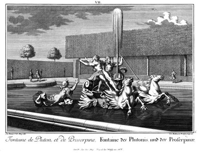 Prospecto de las fuentes de Plutón y Proserpina de Salomon Kleiner