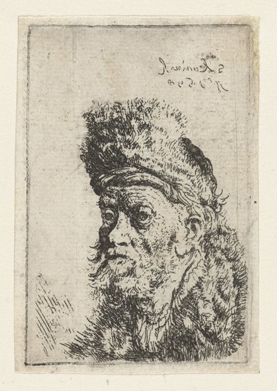 Busto de hombre con gorro de piel Busto de hombre con turbante de Salomon Koninck