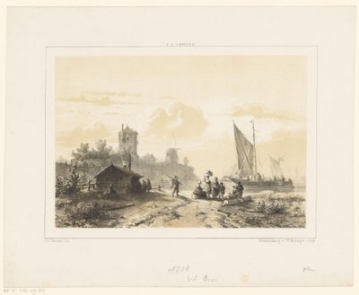Actividad alrededor del puerto de Salomon Leonardus Verveer