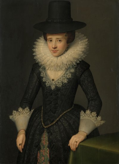Retrato de Anna Boudaen Courten (1599-1622) de Salomon Mesdach (attributed to)