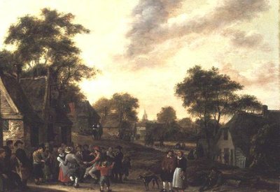 Campesinos alborotando de Salomon Rombouts