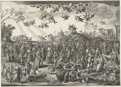 La trampa del matrimonio: alegoría sobre el matrimonio
Imagen del matrimonio bajo la apariencia de un fuyk (título sobre el objeto) de Salomon Savery (attributed to)