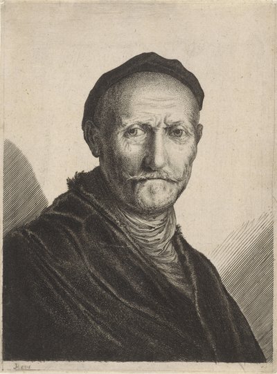 Retrato de un anciano con una boina en la cabeza de Salomon Savery